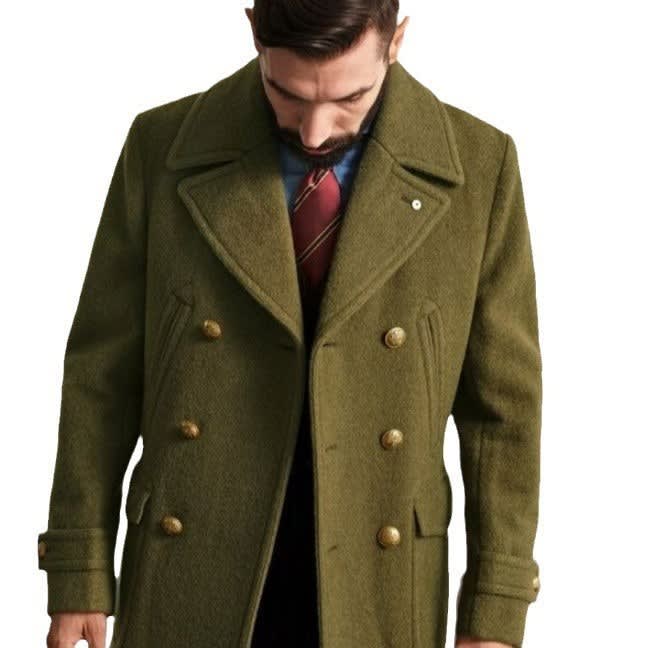 Edward Wool Blend Double-Breasted Pea Coat_5