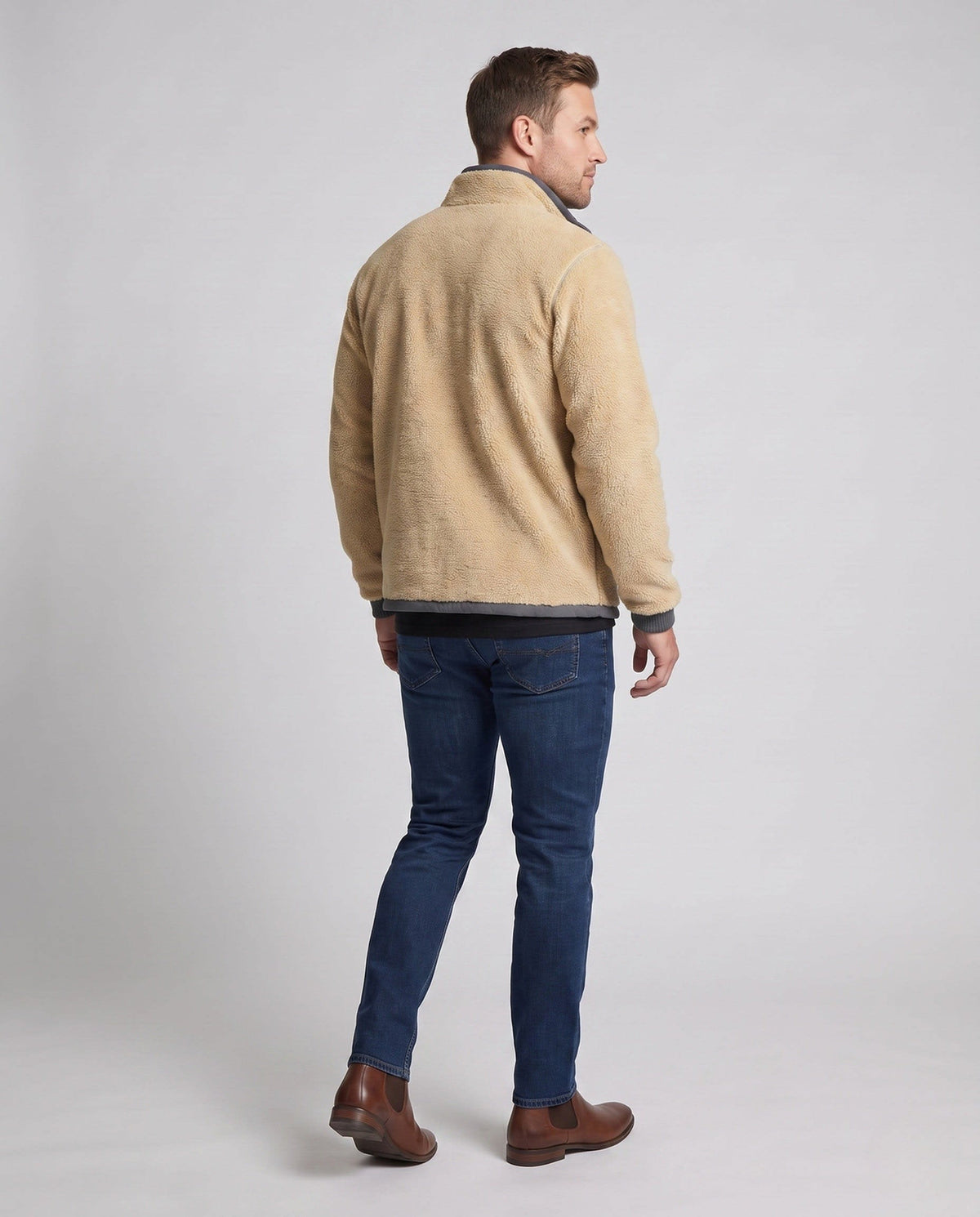 Stanley Contrast Trim Sherpa Fleece Jacket_4