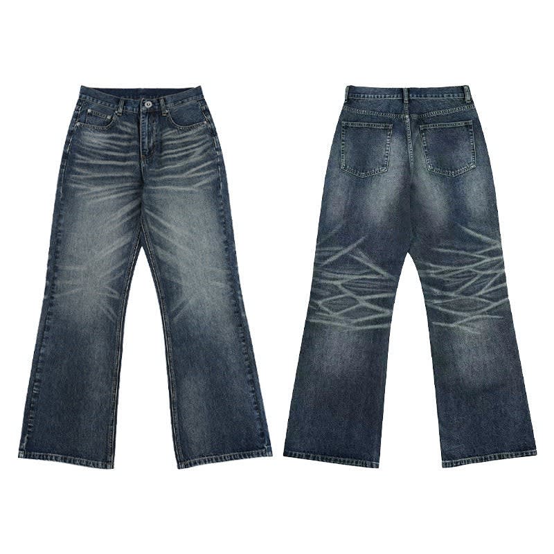 Nathaniel Vintage Wash Wide Flared Jeans_4