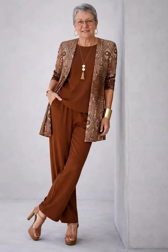 Emilia Printed Three Piece Pant Suit_10