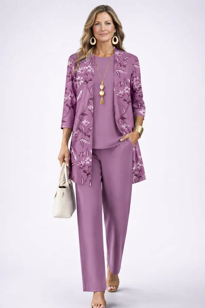 Emilia Printed Three Piece Pant Suit_5