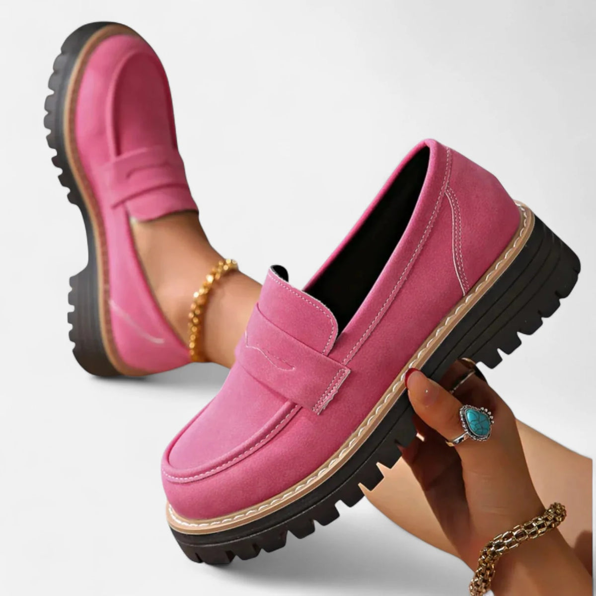 Jutta Chunky Sole Penny Loafers_3