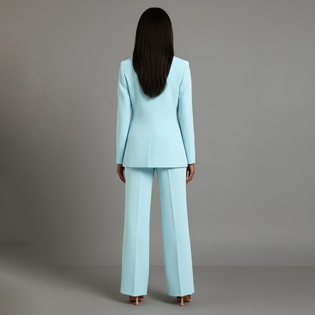 Lillian Tailored Wide Leg Two Piece Pant Suit_15