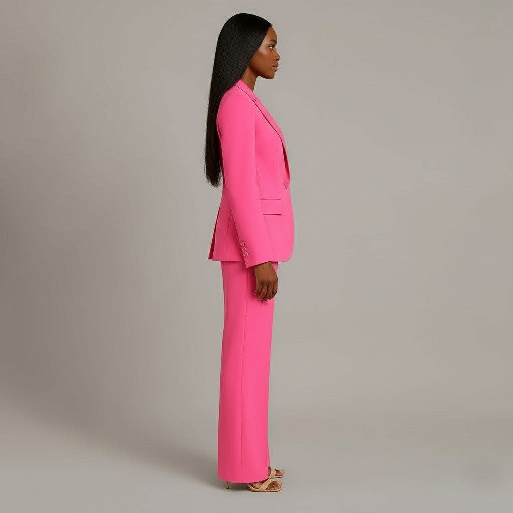 Lillian Tailored Wide Leg Two Piece Pant Suit_8