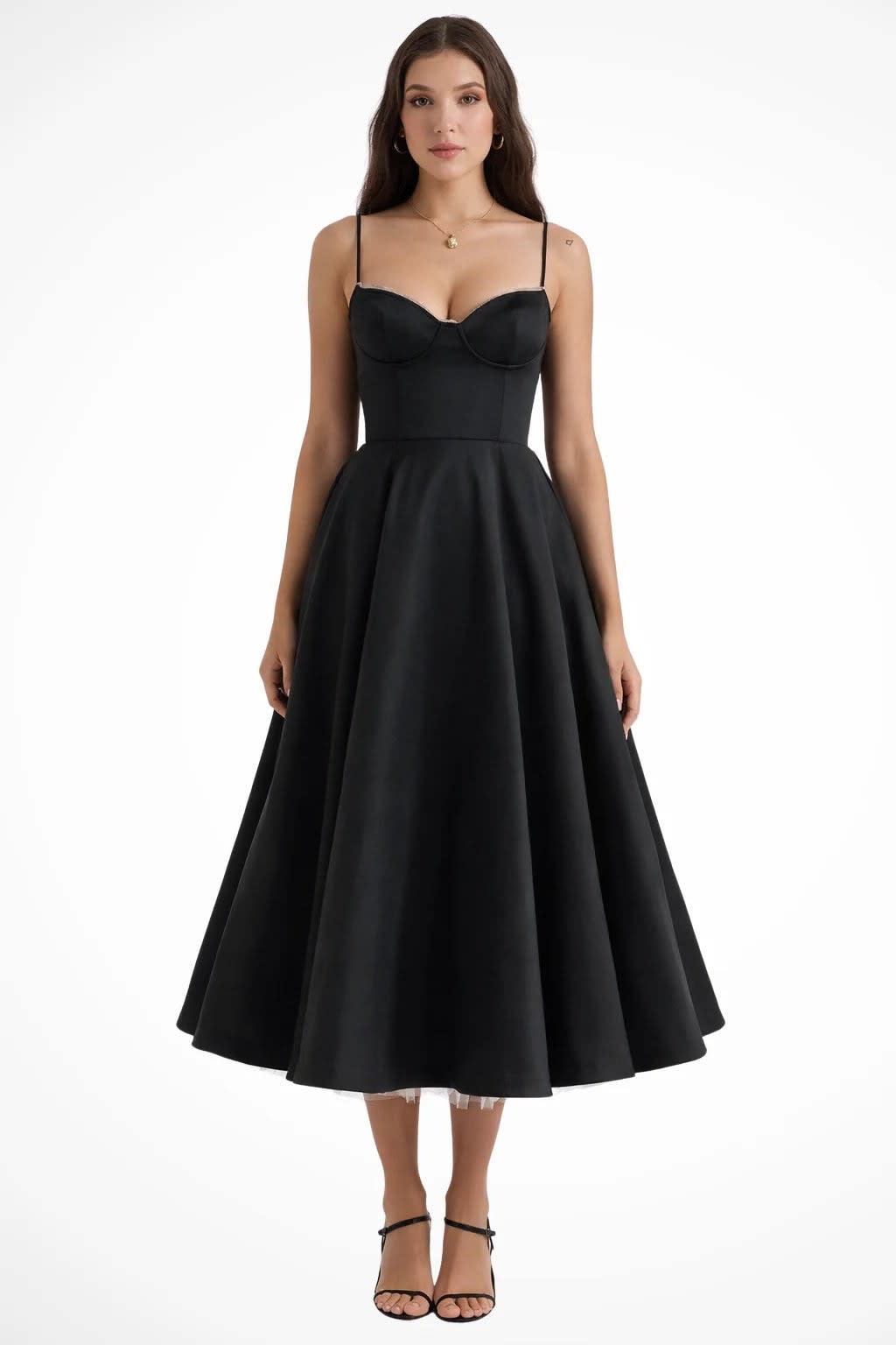 Blythe Corset Sweetheart Wedding Guest Midi Dress_6