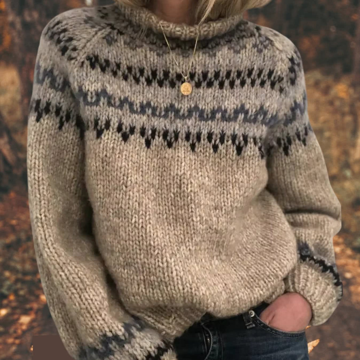 Joanne Fair Isle Turtleneck Christmas Sweater_2