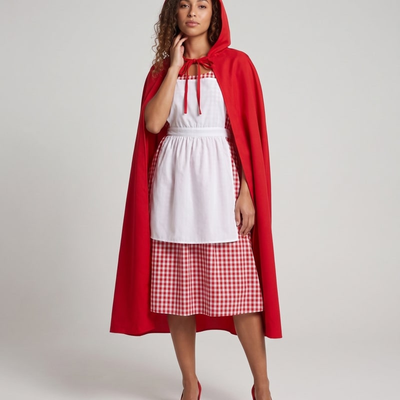 Noelle Gingham Red Riding Hood Costume Dress_1
