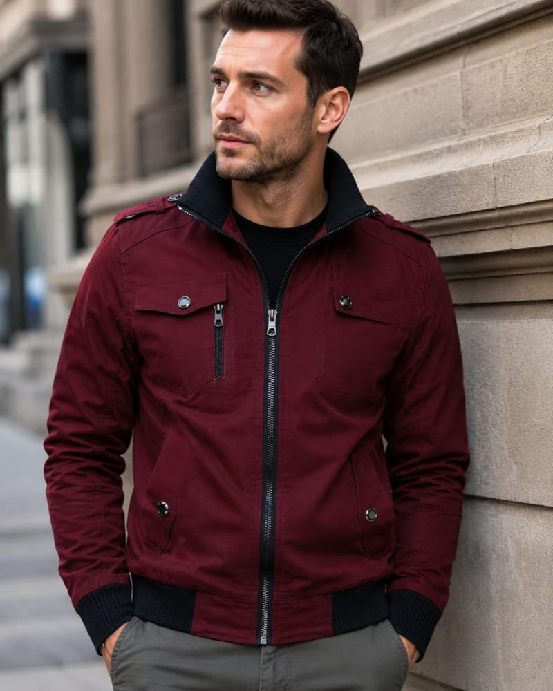 Holden Cotton Stand Collar Utility Jacket_5