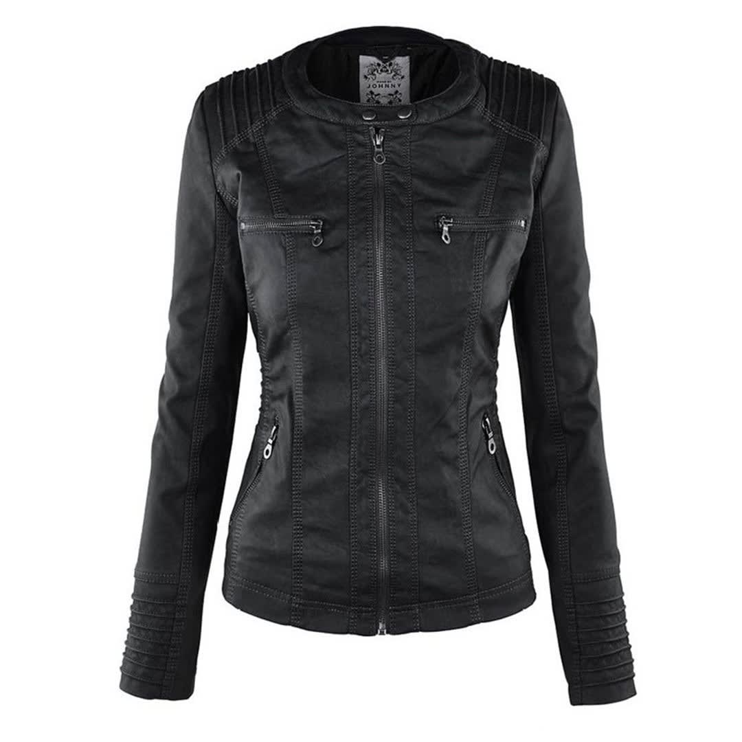 Madison Faux Leather Hooded Jacket_11