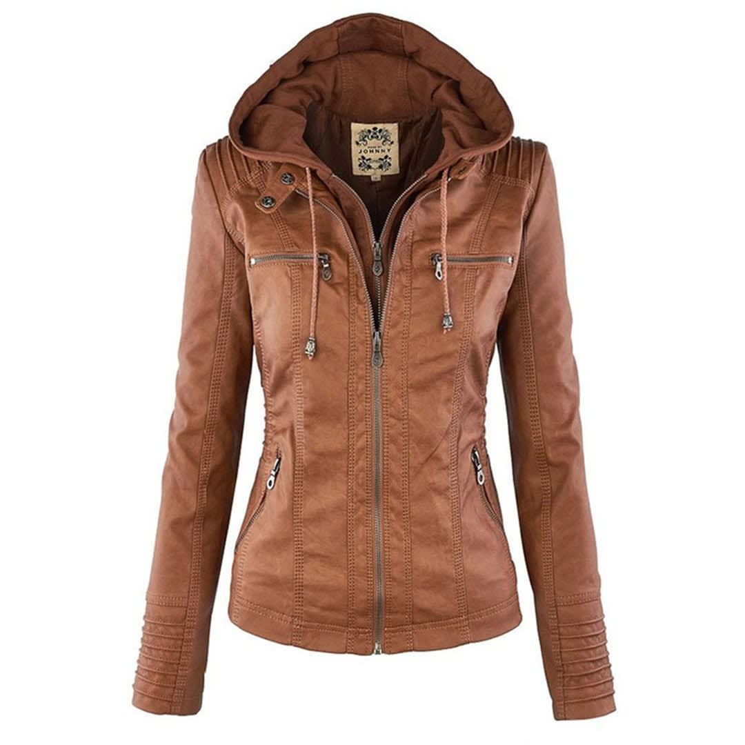 Madison Faux Leather Hooded Jacket_4