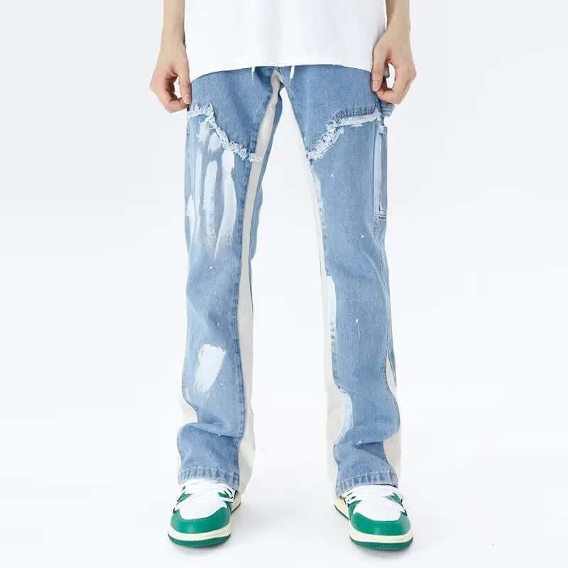 Julian Baggy Distressed Flared Jeans_7