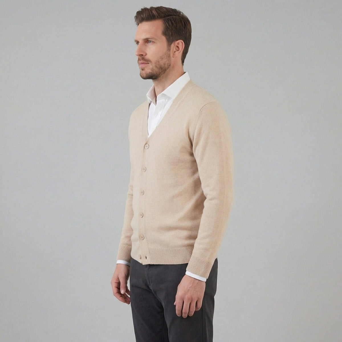 Logan Button Front V-Neck Cardigan_11