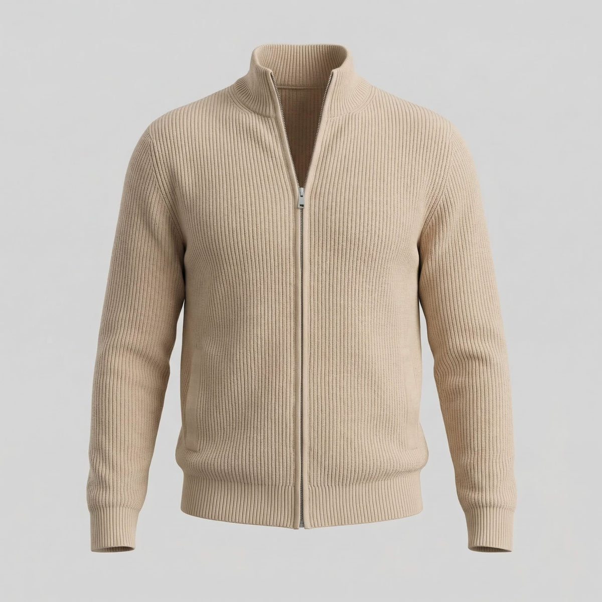 Parker Ribbed Zip Up Cardigan_5