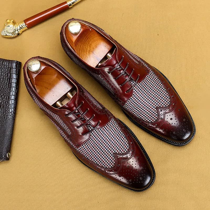 Reginald Leather Brogue Oxford Shoes_1