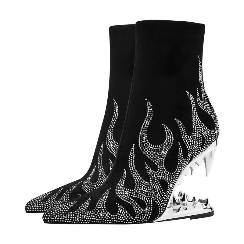 Jolanda Sculpted Heel Pointed Toe Ankle Boots_17