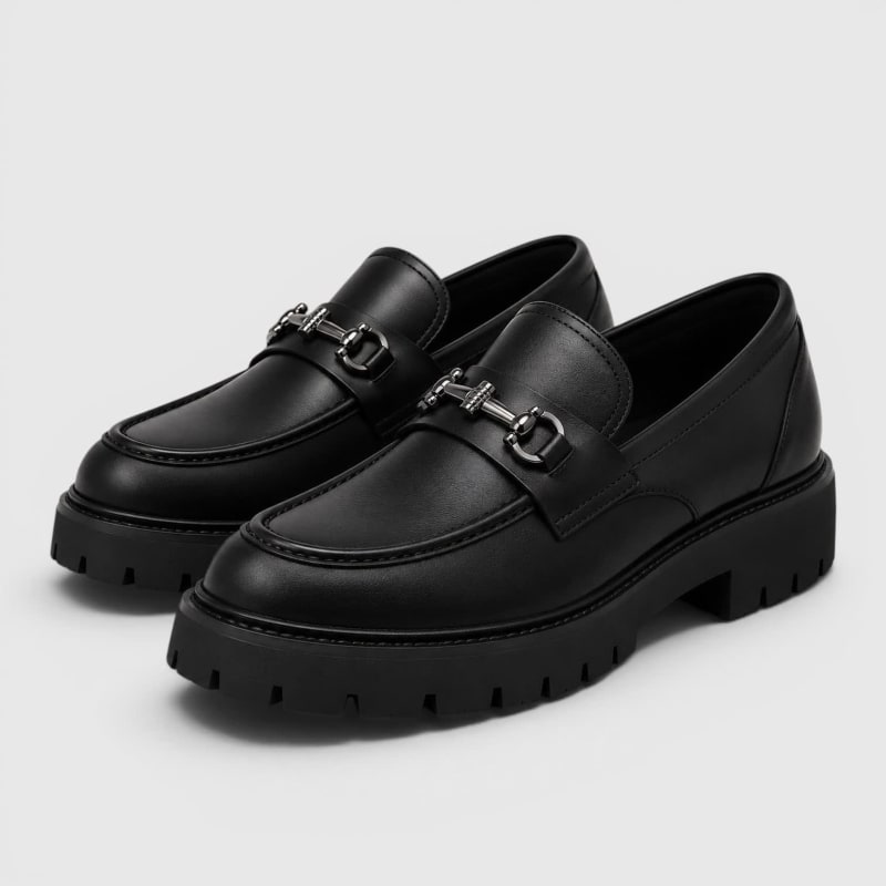 Julian Chunky Sole Horsebit Loafers_1