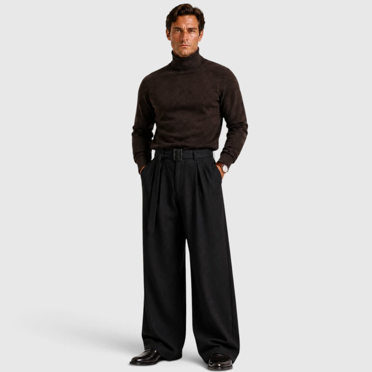 Sergio Belted Wide Leg Trousers_7