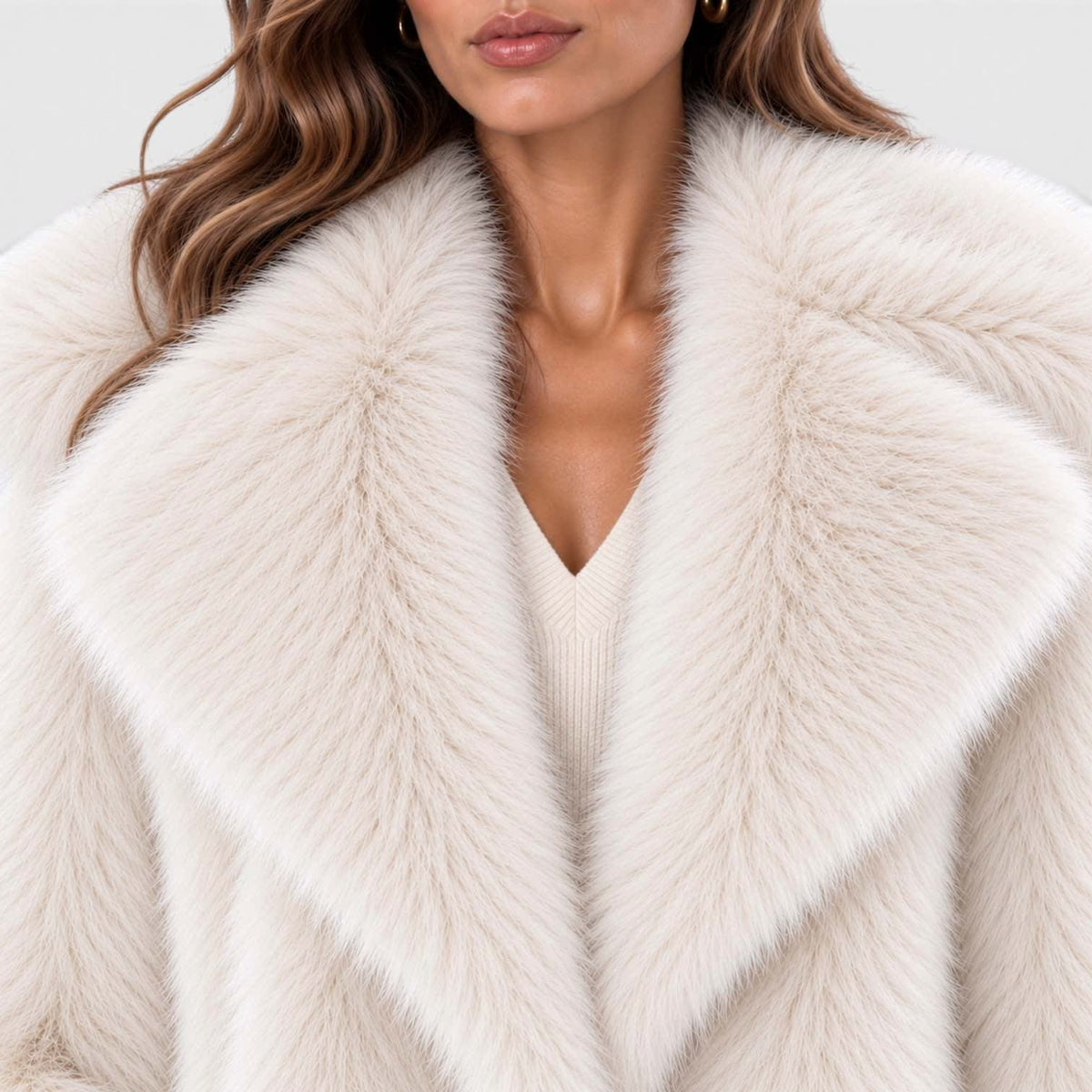 Angelina Plush Faux Fur Short Coat_17