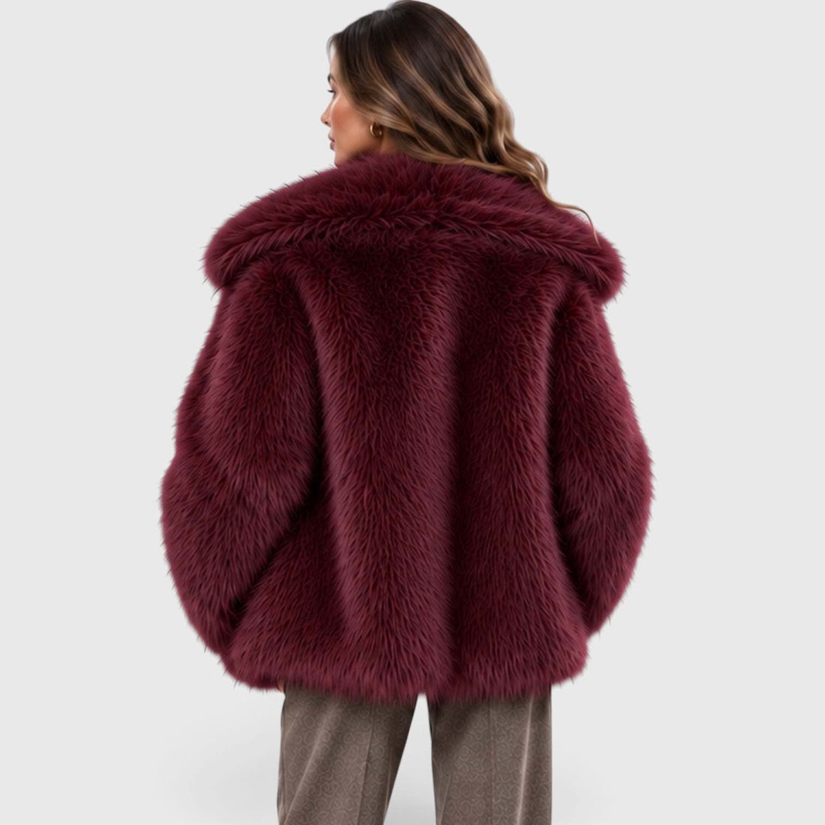 Angelina Plush Faux Fur Short Coat_9