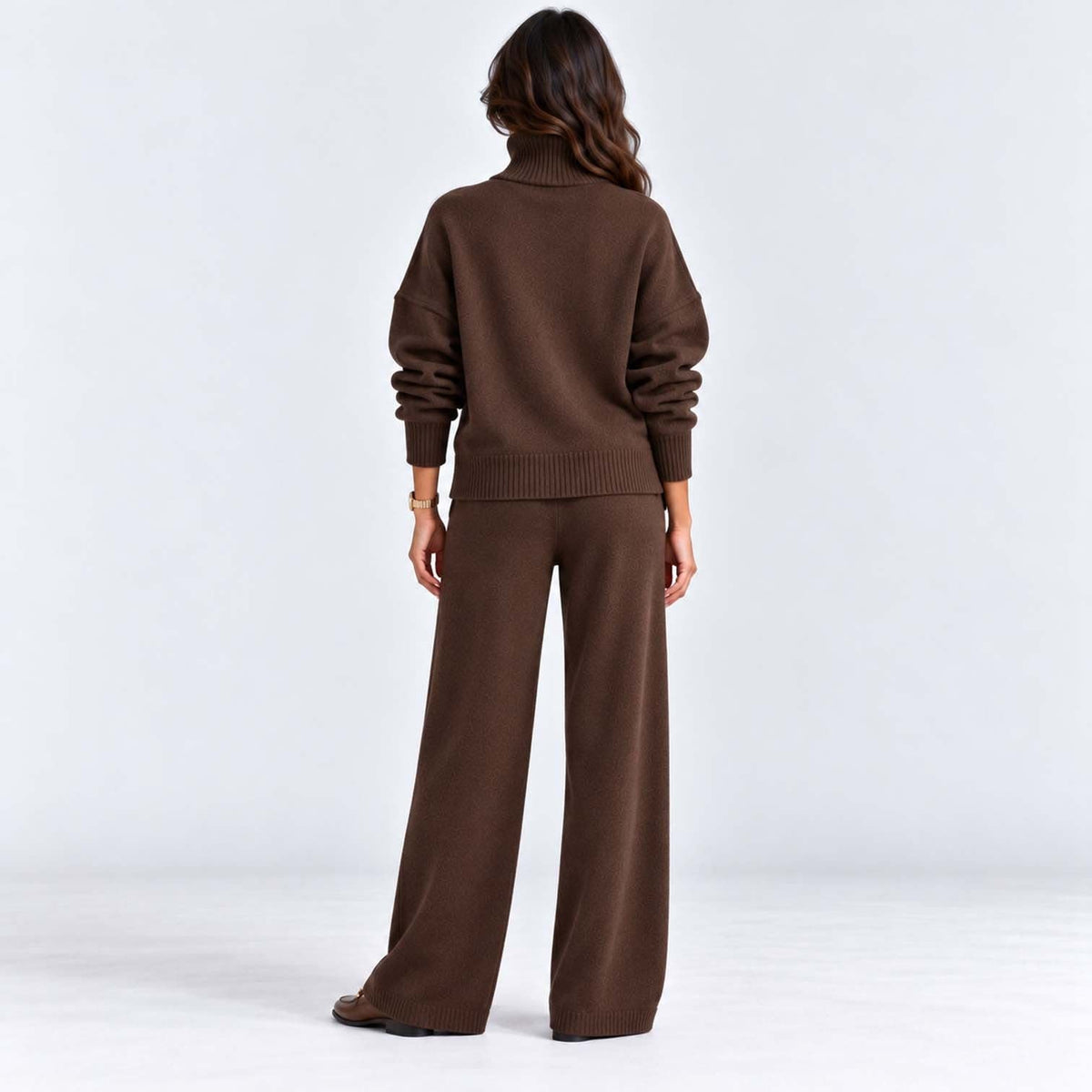 Lara Turtleneck Knit Two Piece Pants Set_9