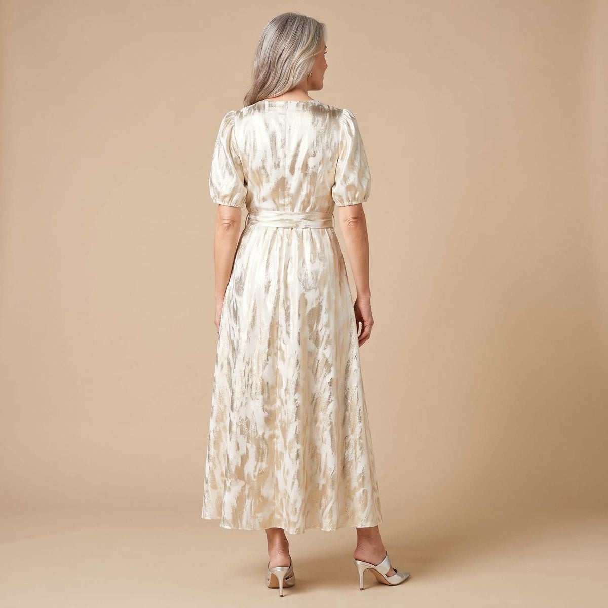 Manon Metallic Button Front Maxi Dress_6