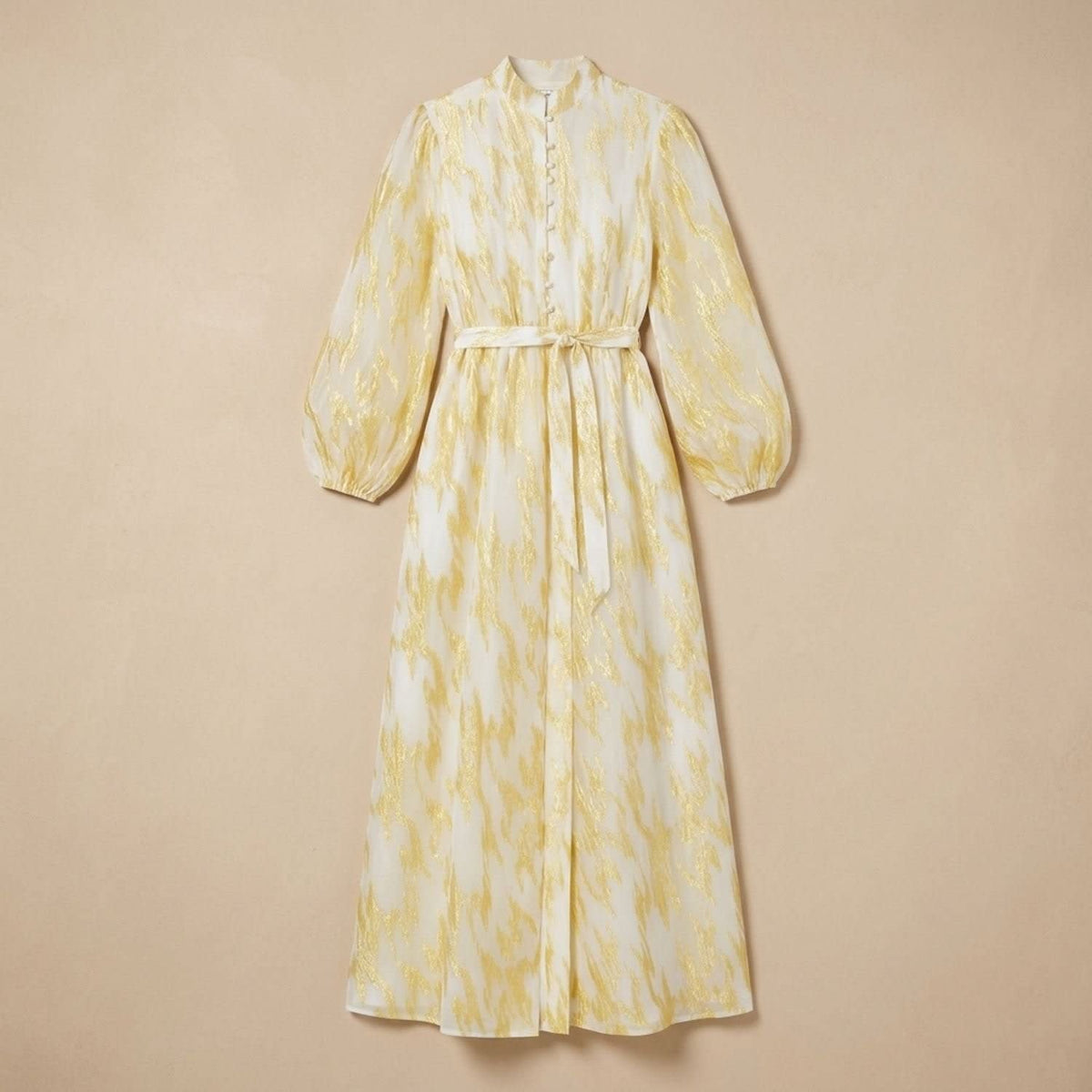 Manon Metallic Button Front Maxi Dress_8