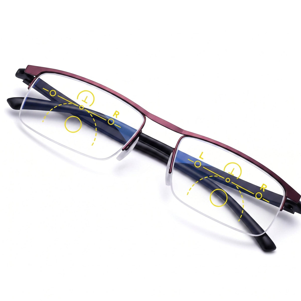 Raina Anti-Glare Half Rim Reading Glasses_5