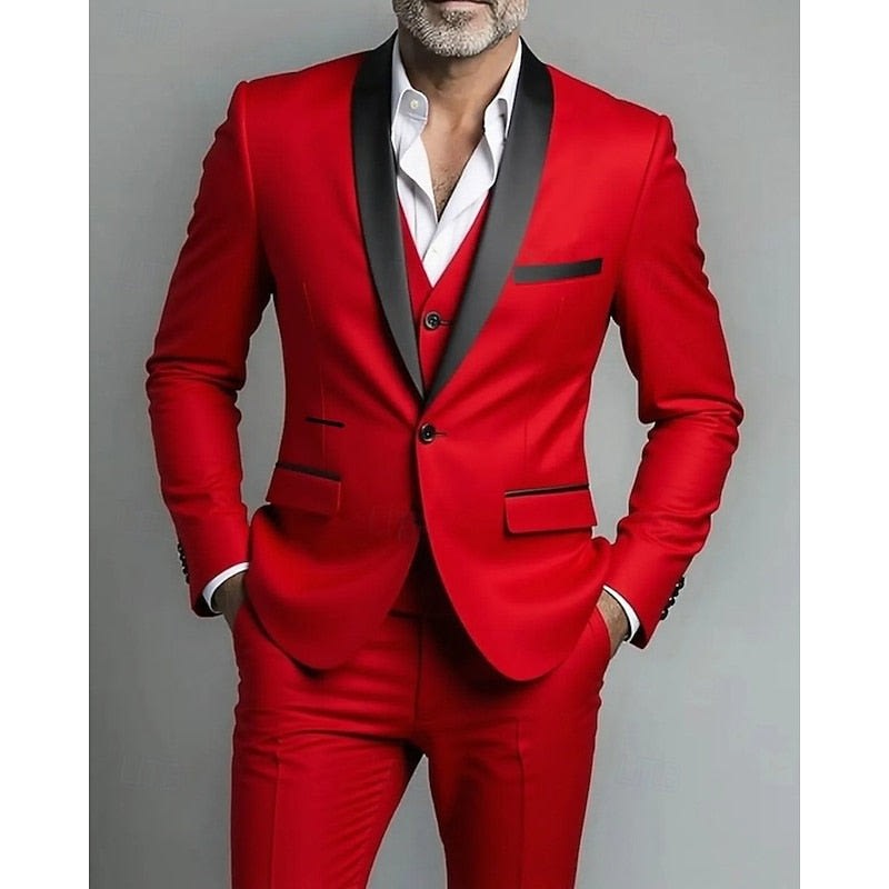 Marcus Shawl Lapel Three Piece Tuxedo Suit_8