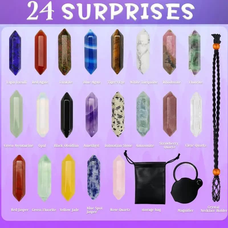 Crystal Advent Calendar 2026 with 24 Healing Crystals Holiday Countdown Gift for Crystal Lovers_2