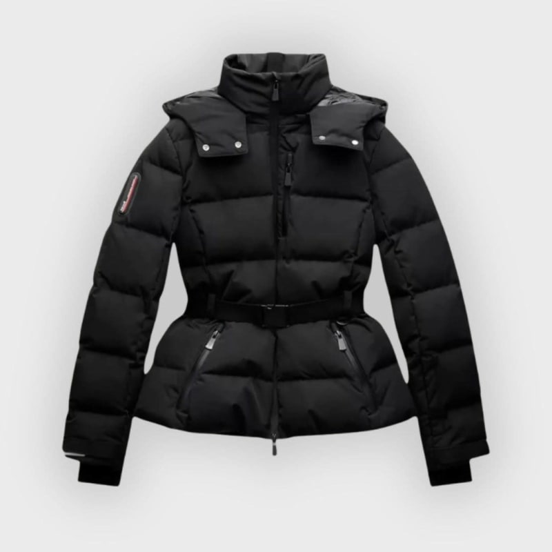 Valerie Insulated Belted Puffer Ski Jacket For Winter_1