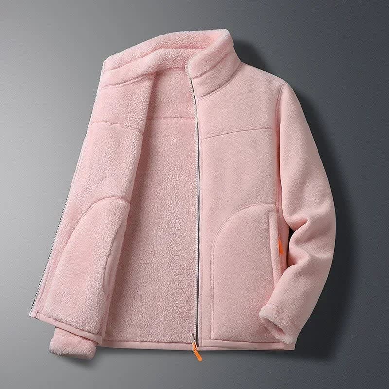 Helena Stand Collar Fleece Ski Jacket For Winter_1