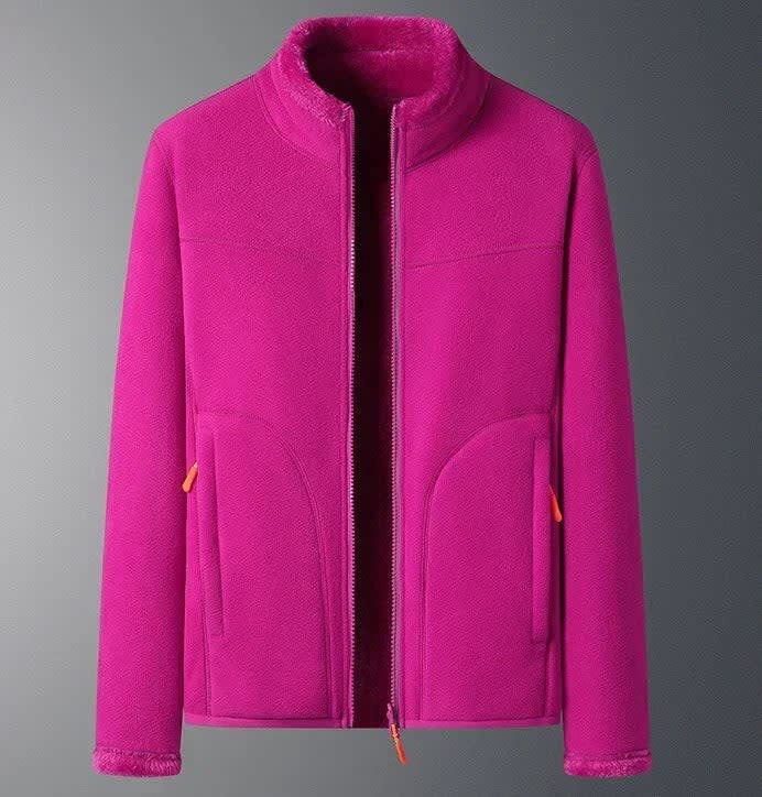 Helena Stand Collar Fleece Ski Jacket For Winter_6