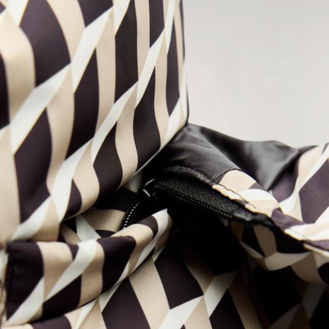 Simone Belted Geometric Print Ski Jacket For Winter_6