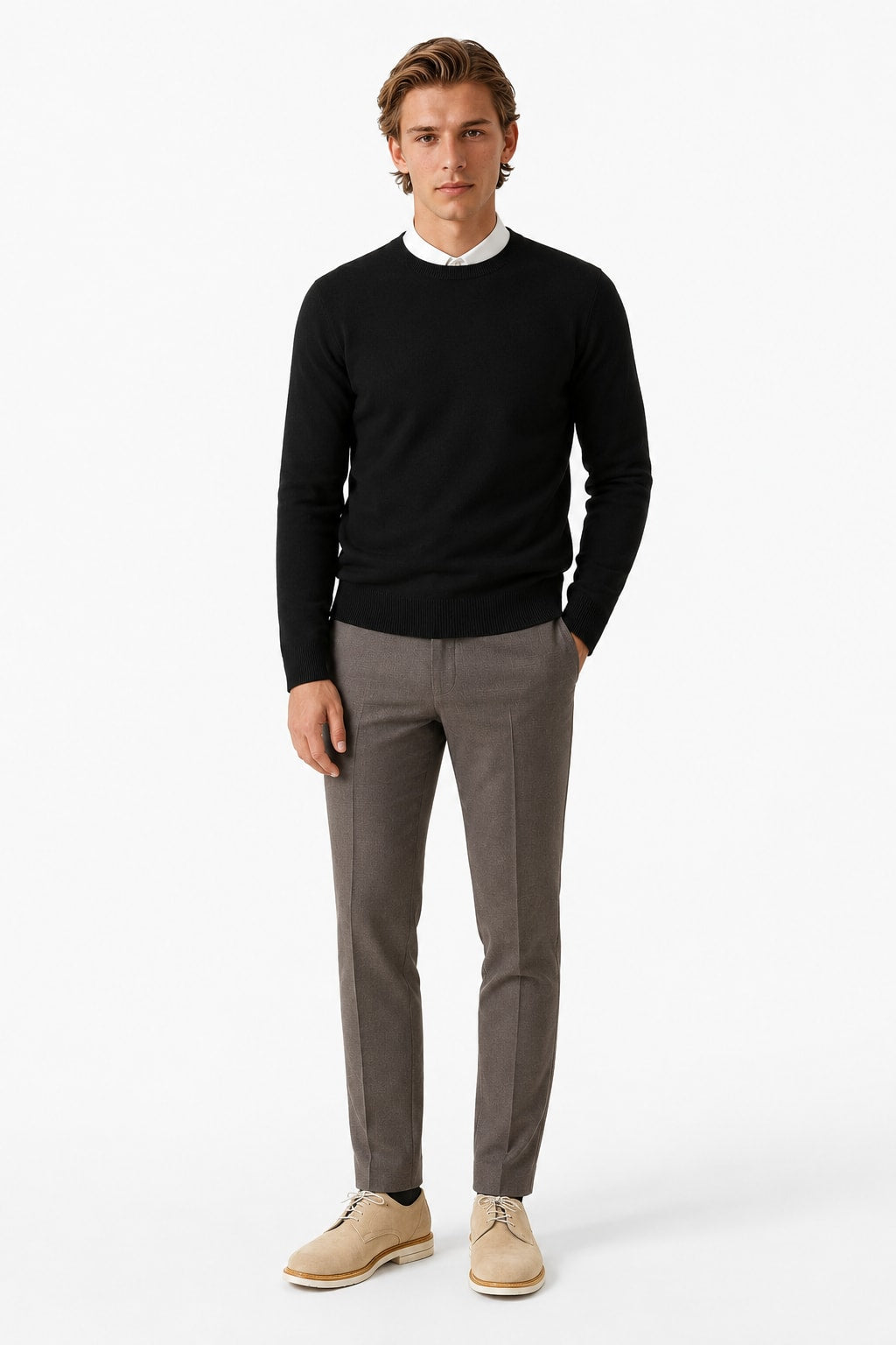 Trevor Fine Knit Crew Neck Sweater_5