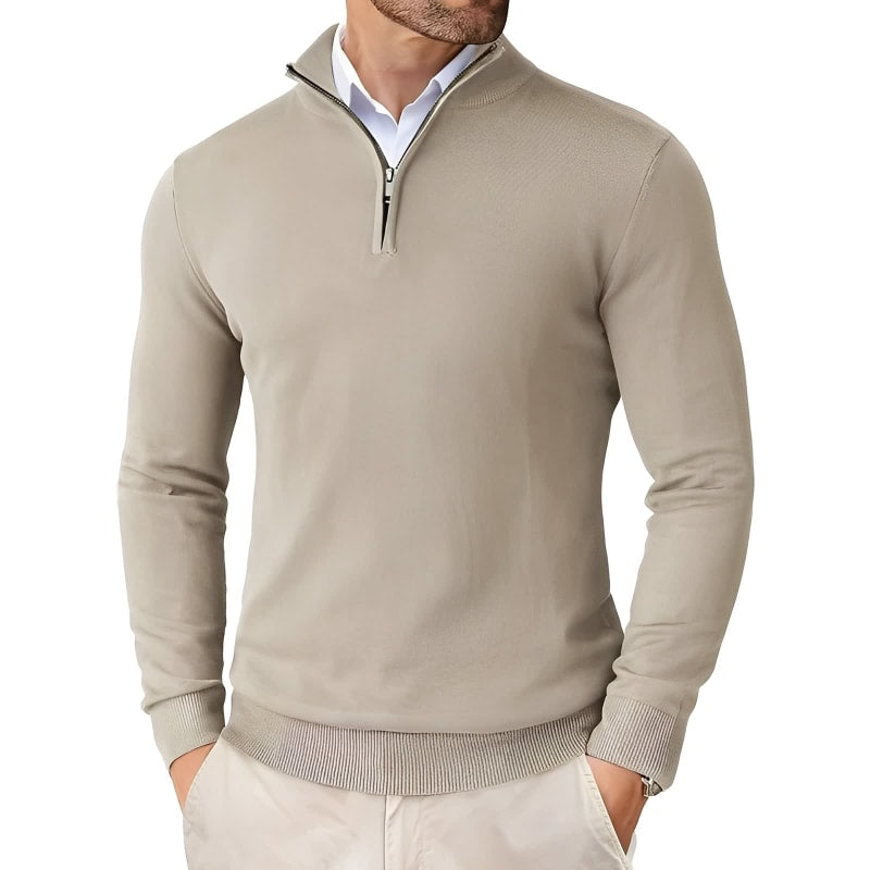 Elliot Quarter Zip Knit Sweater_1