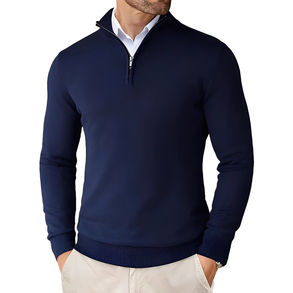Elliot Quarter Zip Knit Sweater_3