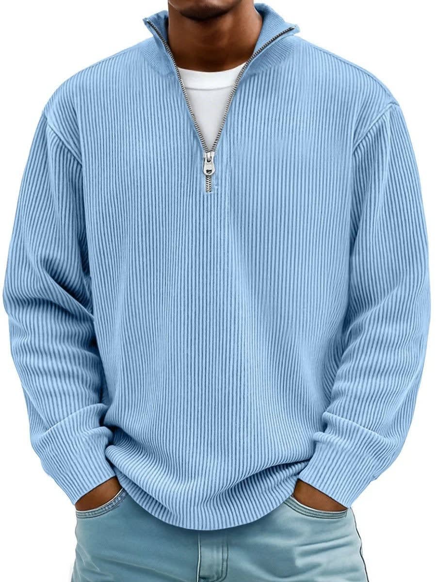 Owen Ribbed Quarter Zip Sweater_2