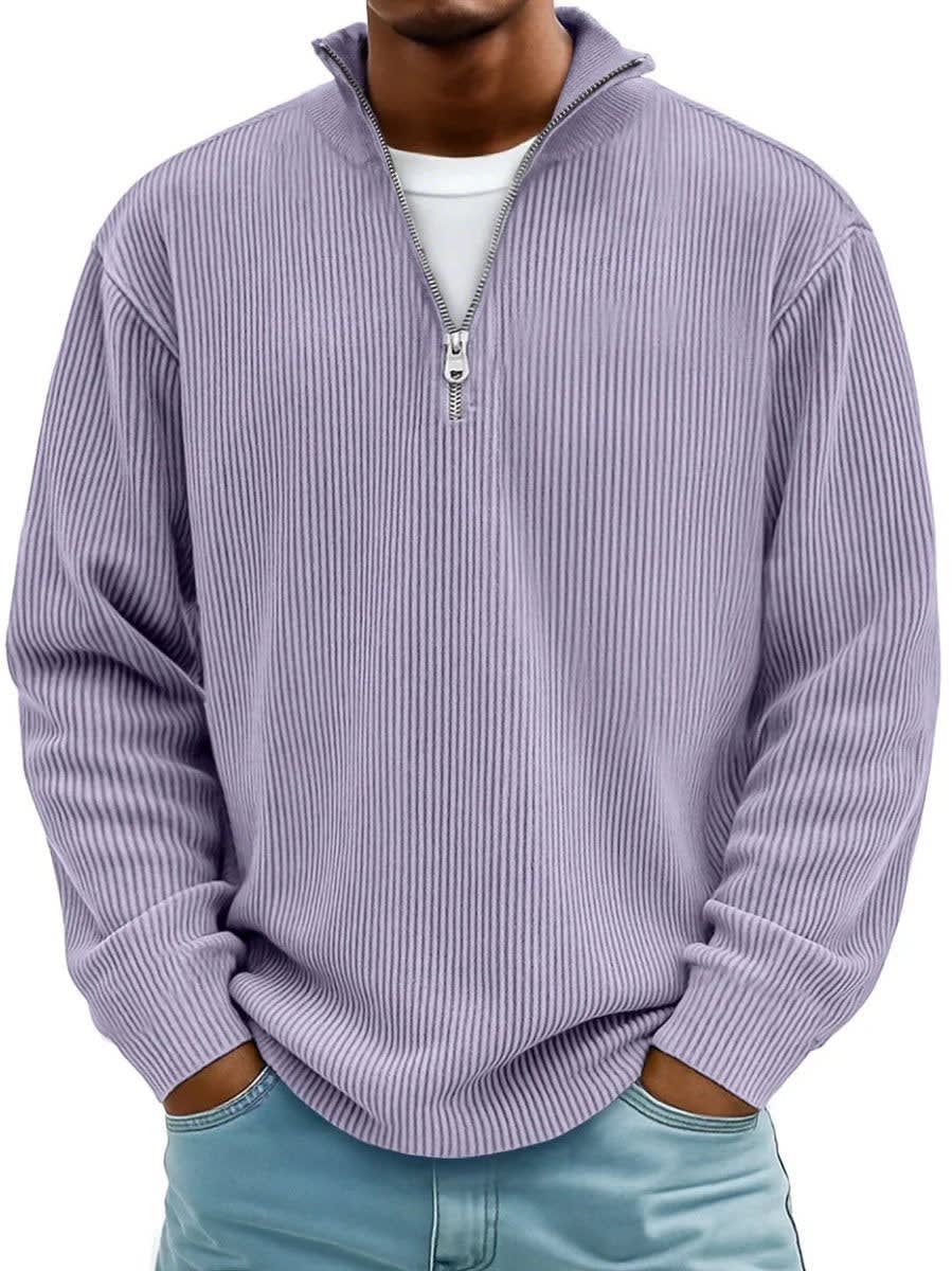 Owen Ribbed Quarter Zip Sweater_3