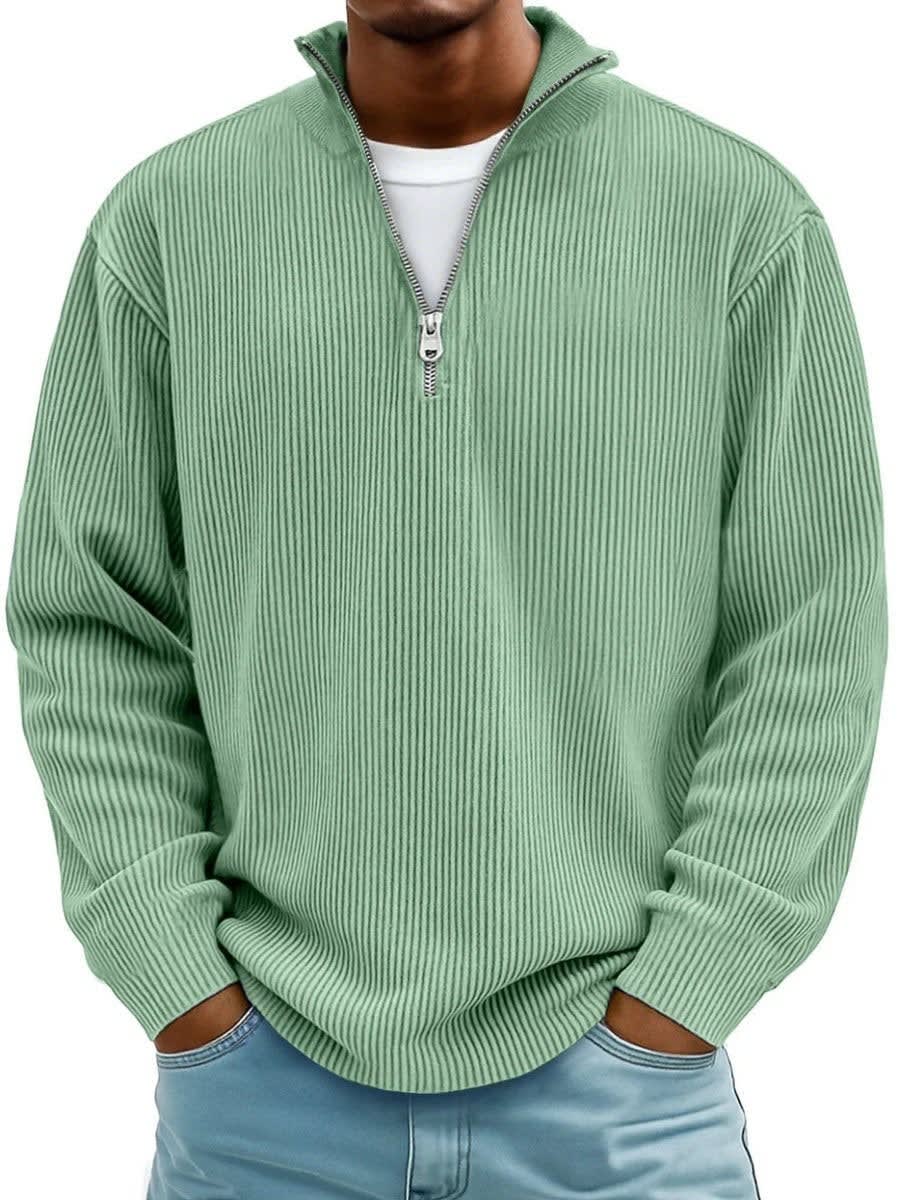 Owen Ribbed Quarter Zip Sweater_8