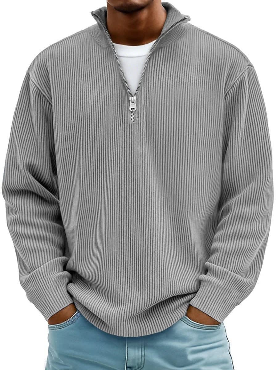 Owen Ribbed Quarter Zip Sweater_9