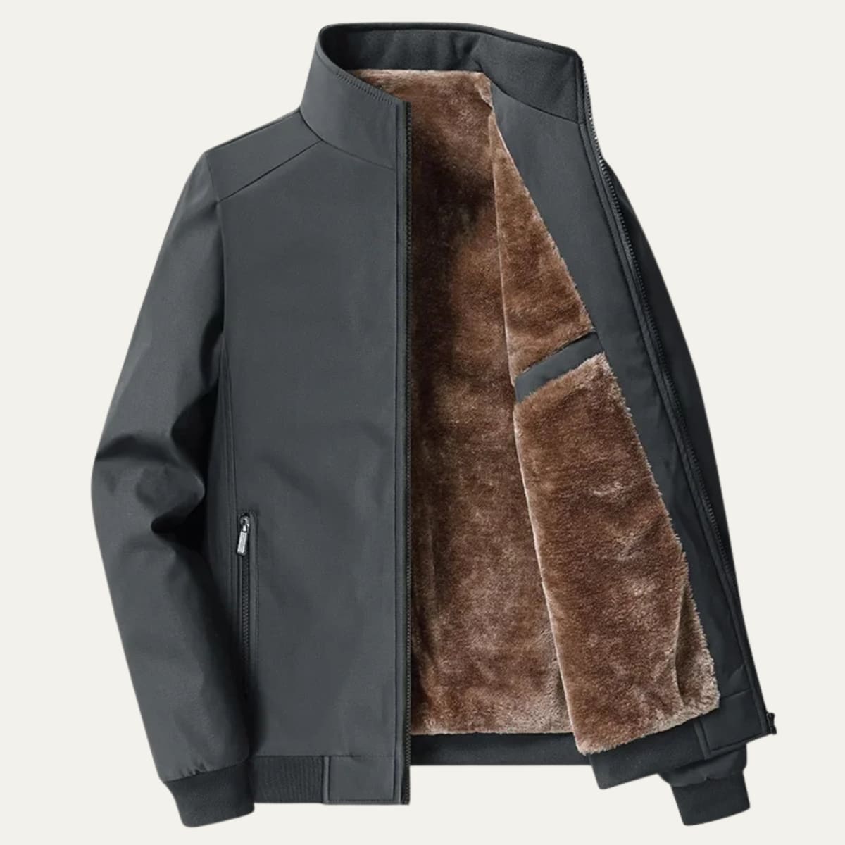 Kai Fleece Lined Stand Collar Jacket_8