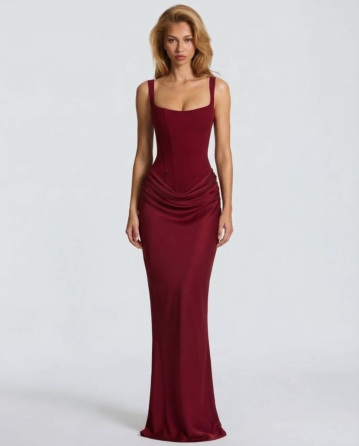 Nieves Draped Corset Evening Gown_4