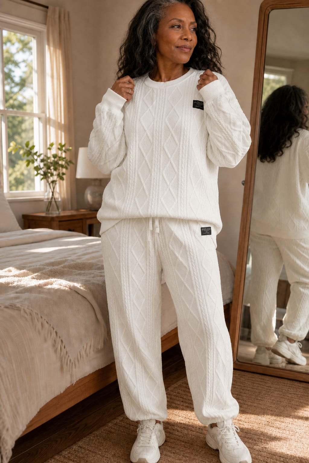 Florence Quilted Knit Sweater and Jogger Pants Two Piece Set_4