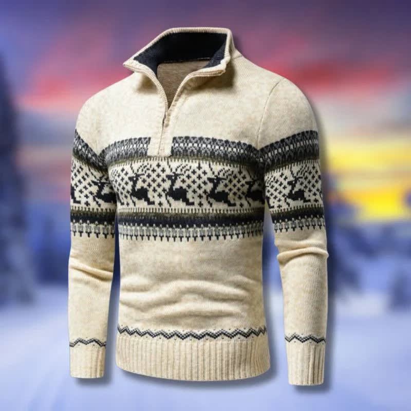 Jack Quarter Zip Reindeer Christmas Sweater_3