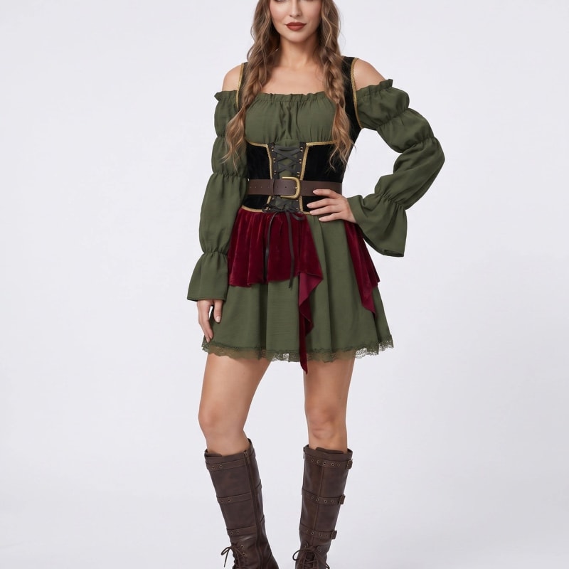 Delphia Corset Pirate Costume Dress_1