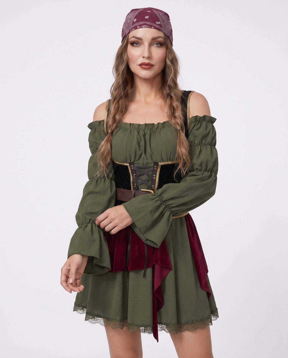 Delphia Corset Pirate Costume Dress_2