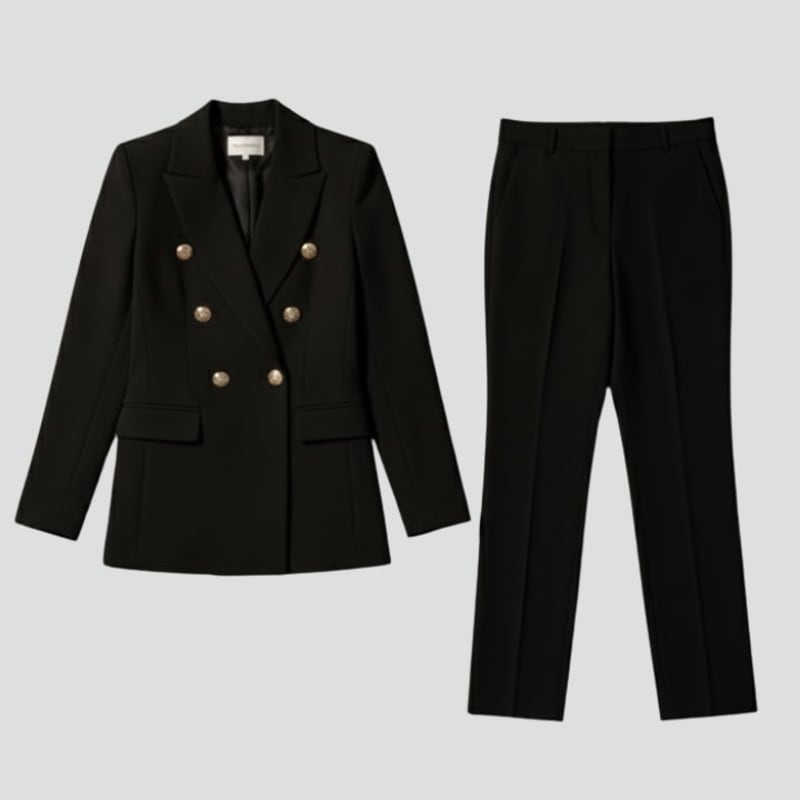 Joelle Double Breasted Two Piece Pant Suit_1