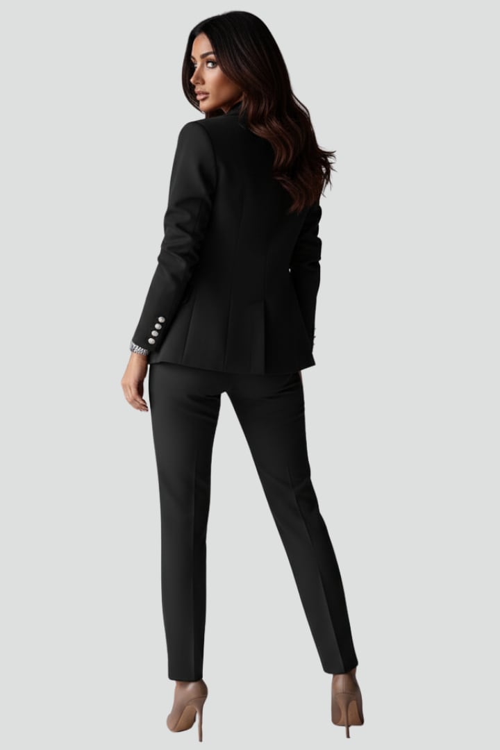 Joelle Double Breasted Two Piece Pant Suit_4