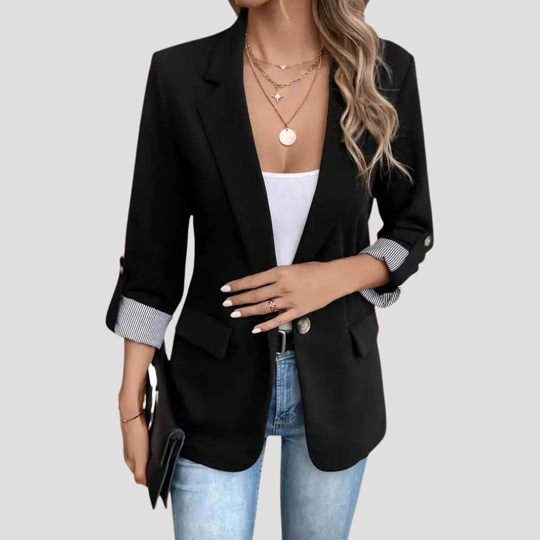 Amara Single Breasted Turn-Up Sleeve Blazer_5