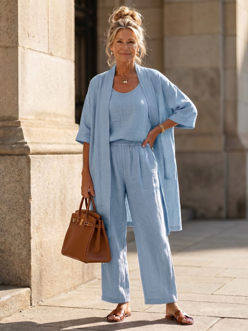 Lily Three Piece Wide Leg Pant Set_10